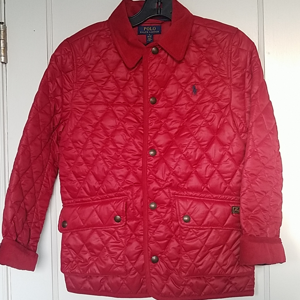 Ralph Lauren Quilted Coat w/ Corduroy Trim